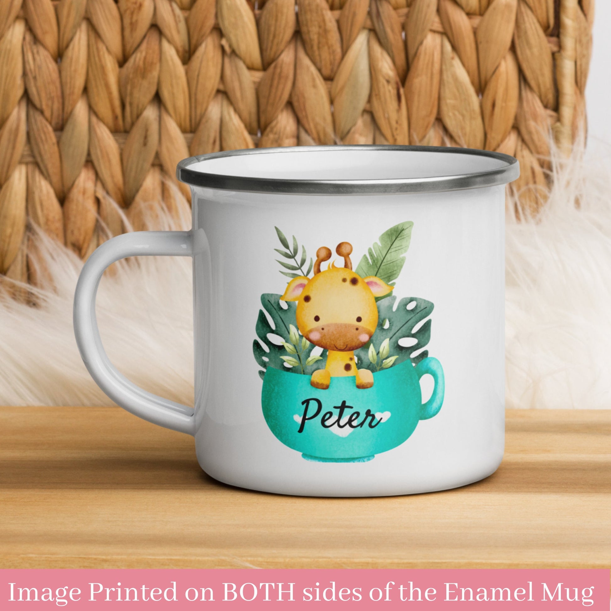 Lion in Cup Mug, Personalize Custom Name Mug, Cute Mug for Kids, Camping Mug, Hot Chocolate Mug, Cute Colorful Cup, 434 Zehnaria
