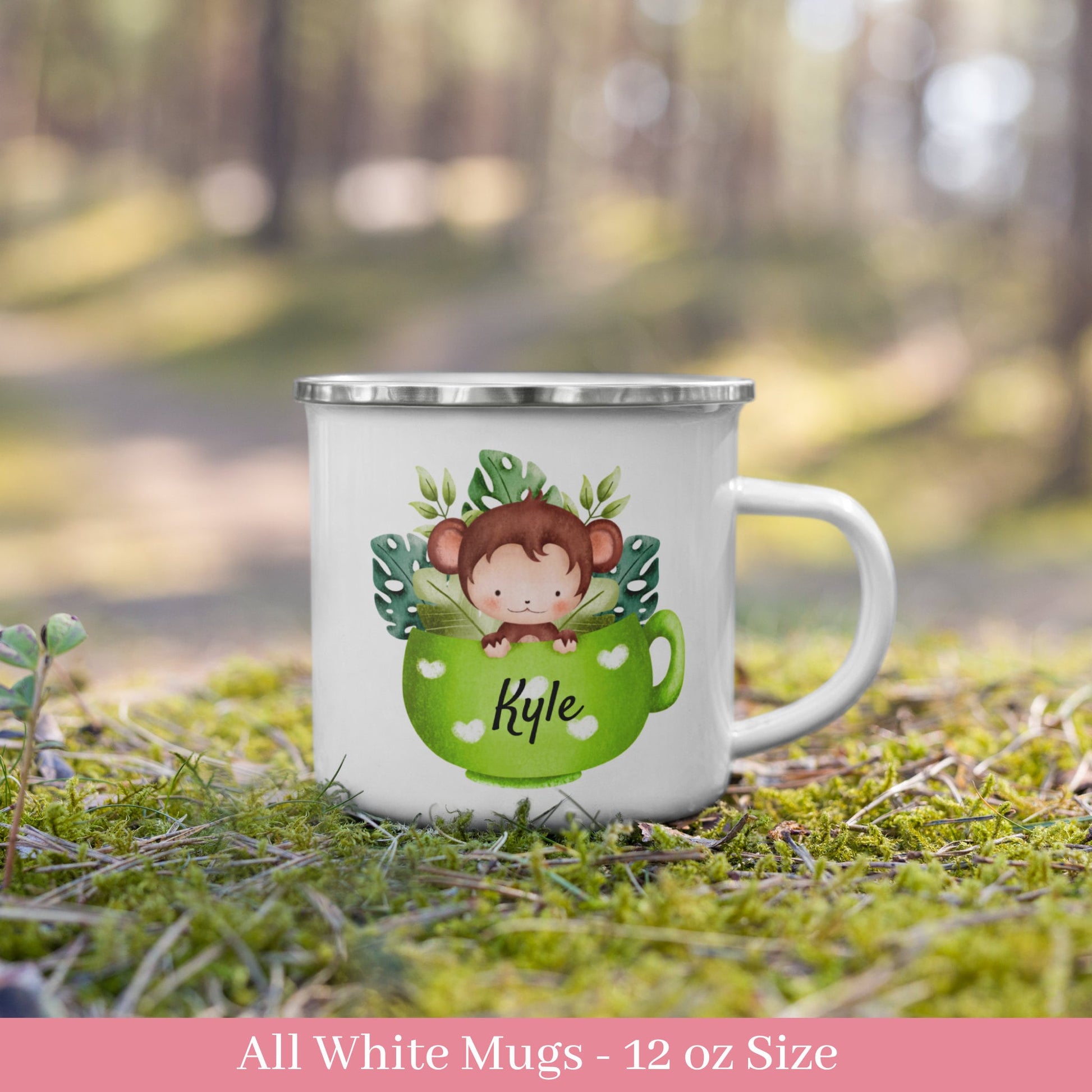 Lion in Cup Mug, Personalize Custom Name Mug, Cute Mug for Kids, Camping Mug, Hot Chocolate Mug, Cute Colorful Cup, 434 Zehnaria