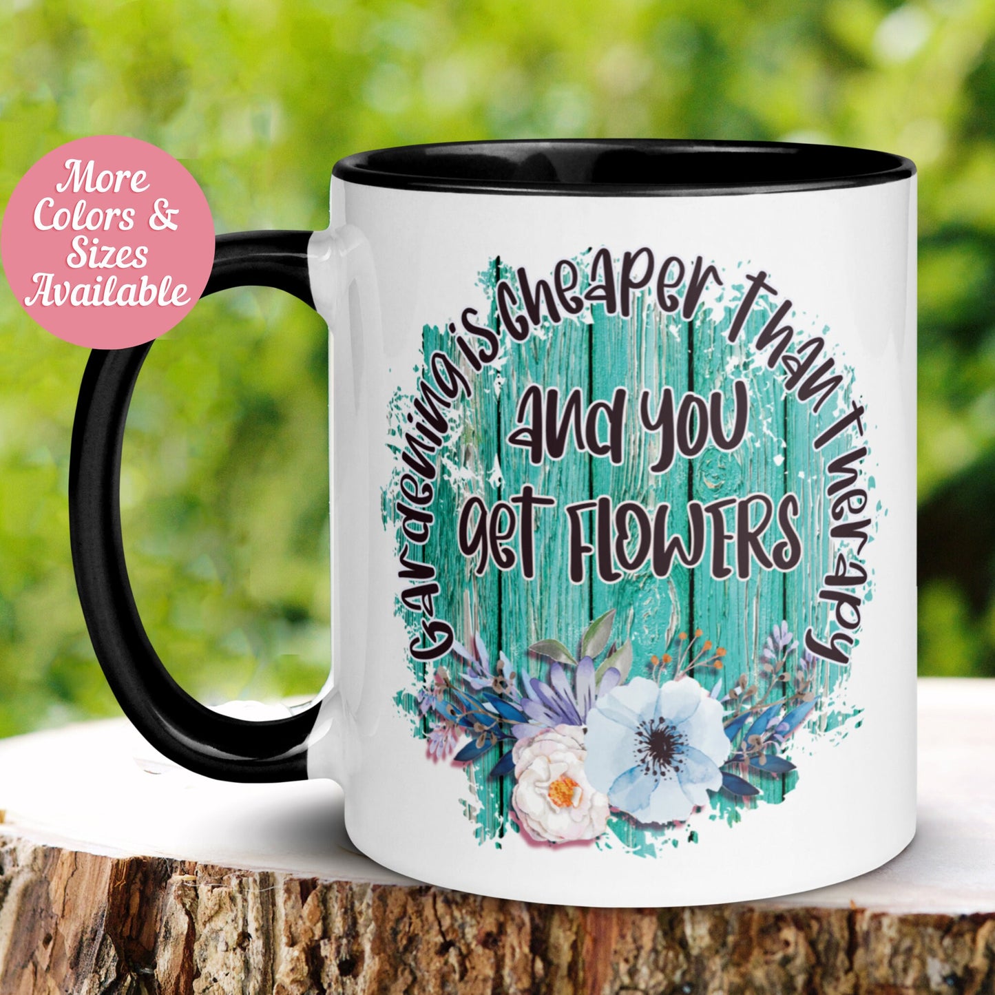 Gardening Mug, Gardening Is Cheaper Than Therapy And You Get Flowers Mug - Zehnaria - HOBBIES & TRAVEL - Mugs