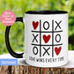 Tic Tac Toe Coffee Mug, Valentine's Day Mug - Zehnaria - MORE HOLIDAYS & SEASONS - Mugs