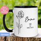 June Birth Flower Mug Personalized, Rose Floral Mug - Zehnaria - BIRTHDAY & ZODIAC - Mugs
