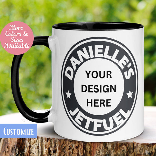 Jet Fuel Coffee Personalized Custom Mug, Photo Picture Mug - Zehnaria - ALL PERSONALIZED - Mugs