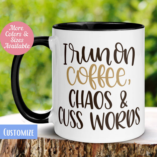 Funny Coffee Mug, I Run On Coffee - Zehnaria - FUNNY HUMOR - Mugs