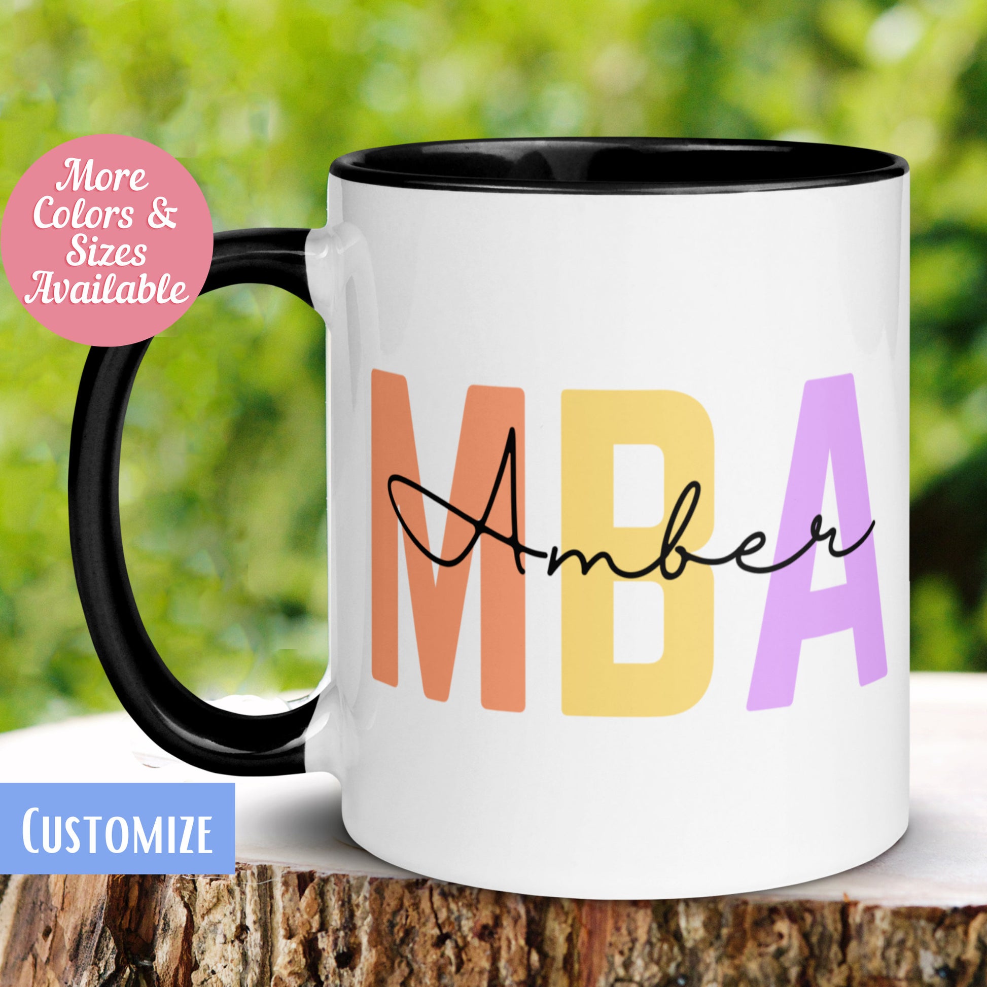 Personalized MBA Mug, MBA Graduation Mug - Zehnaria - CAREER & EDUCATION - Mugs
