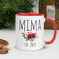 Mima Mug, Flower Name Mug, Custom Name Mug, Custom Coffee Mug, Personalized Mug, Flower Mug, Floral Tea Cup, Gift for Grandma, Mom 475