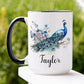 Personalized Peacock Mug, Peacock Gifts - Zehnaria - PETS & ANIMALS - Mugs