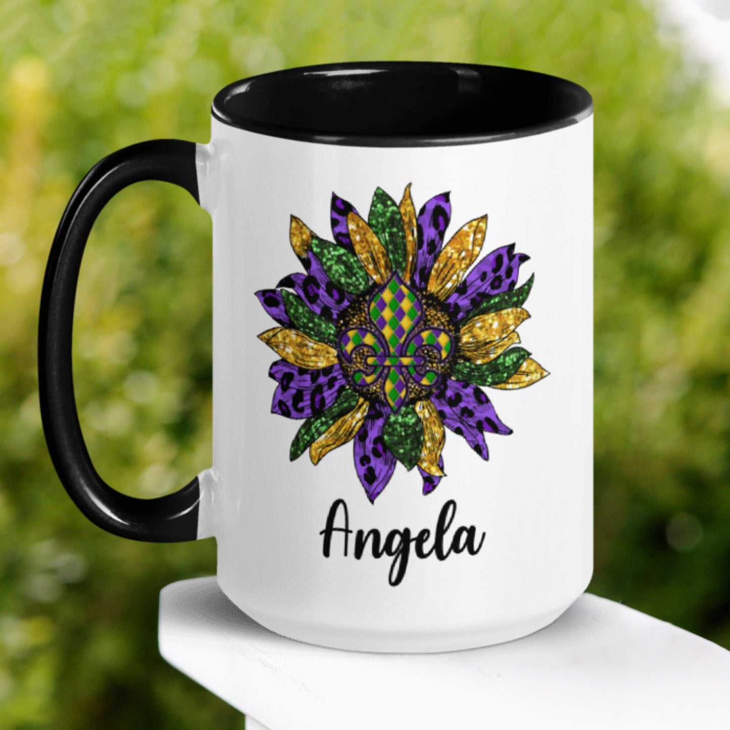 Mardi Gras Mug, Sunflower Mug - Zehnaria - MORE HOLIDAYS & SEASONS - Mugs