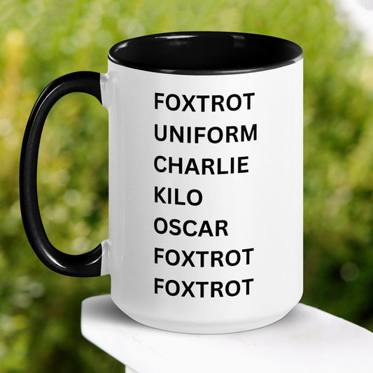 Offensive Mug, FOXTROT FUCKOFF Mug - Zehnaria - FUNNY HUMOR - Mugs