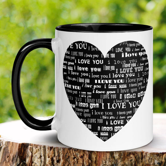 Heart Mug, I Love You Mug - Zehnaria - MORE HOLIDAYS & SEASONS - Mugs