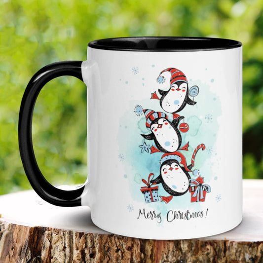 Christmas Gifts, Christmas Penguins - Zehnaria - WINTER HOLIDAY - Mugs
