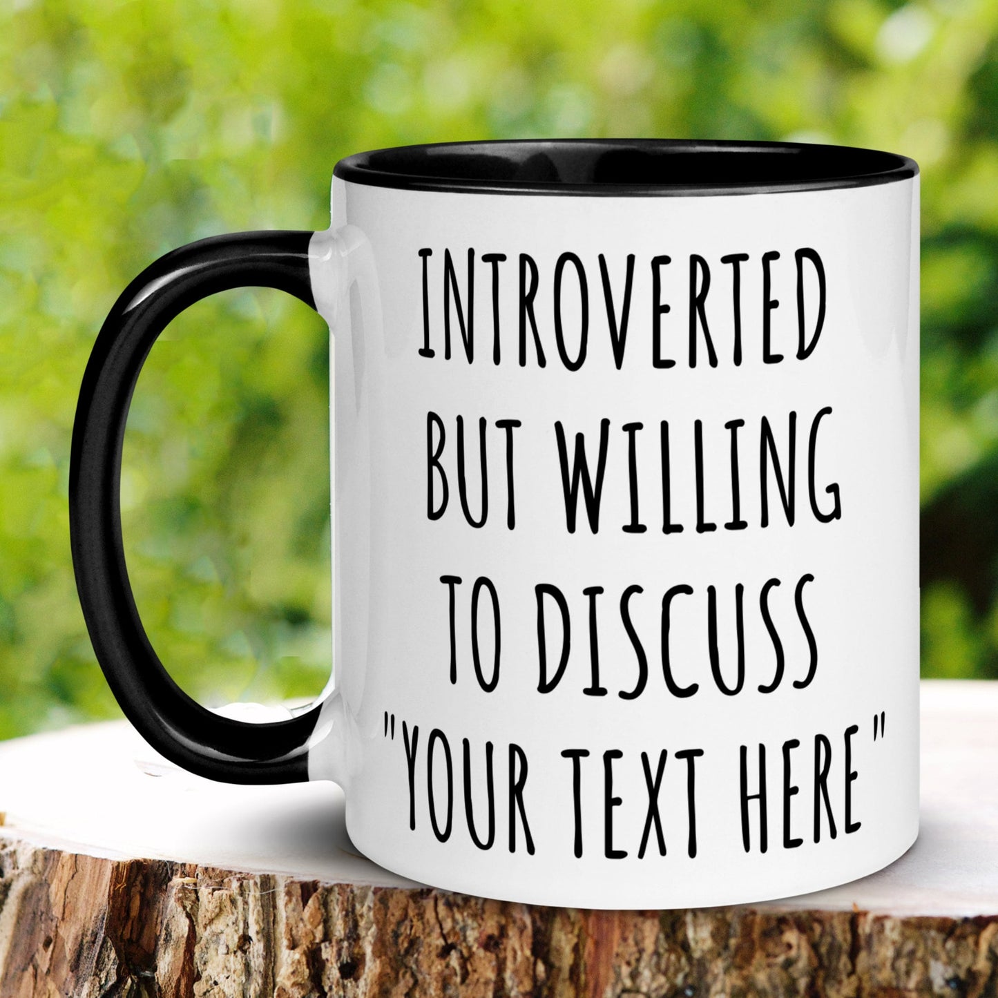 Introverted But Willing To Discuss Custom Personalized Mug, Introvert Mug - Zehnaria - FUNNY HUMOR - Mugs