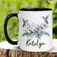 Personalized Orchid Flower Name Mug, Custom Name Mug - Zehnaria - PETS & ANIMALS - Mugs