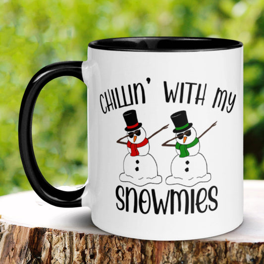 Snowman Mug, Chillin with My Snowmies - Zehnaria - WINTER HOLIDAY - Mugs