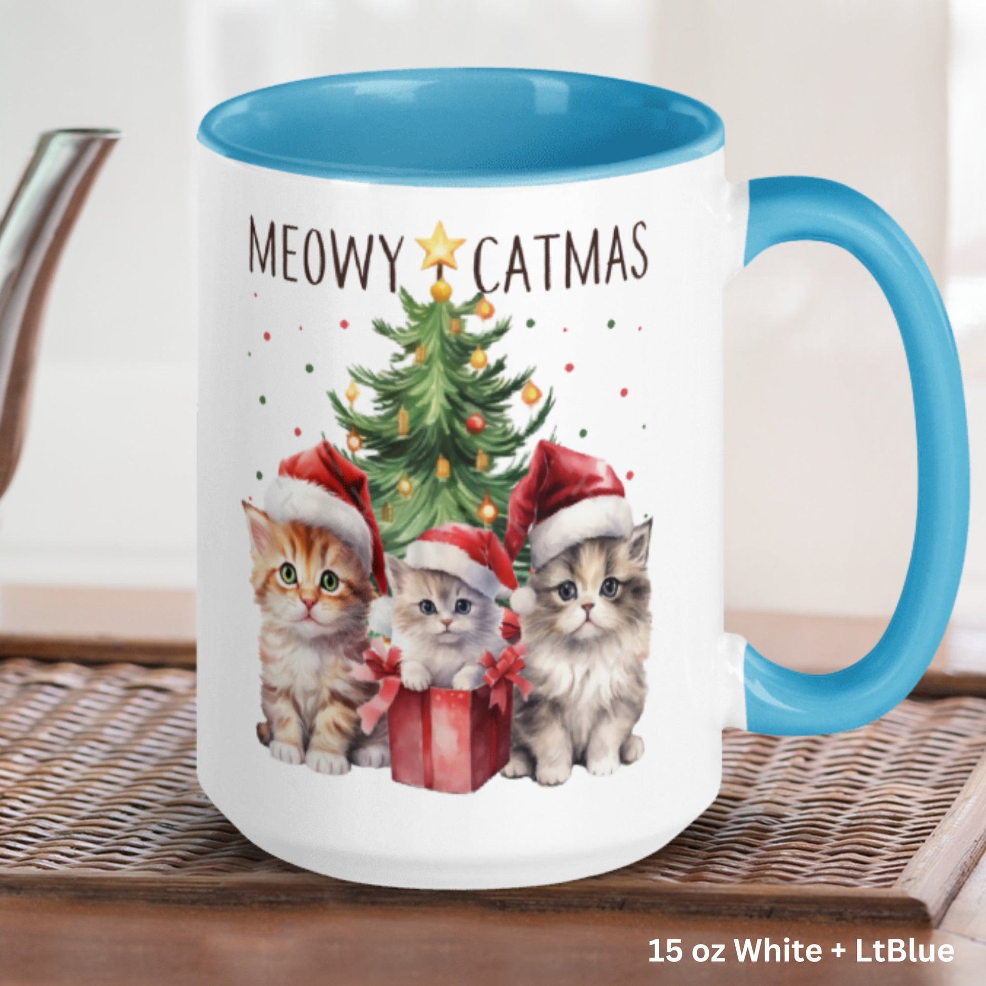 Christmas Cat Mug, Cat Mom Mug - Zehnaria - WINTER HOLIDAY - Mugs