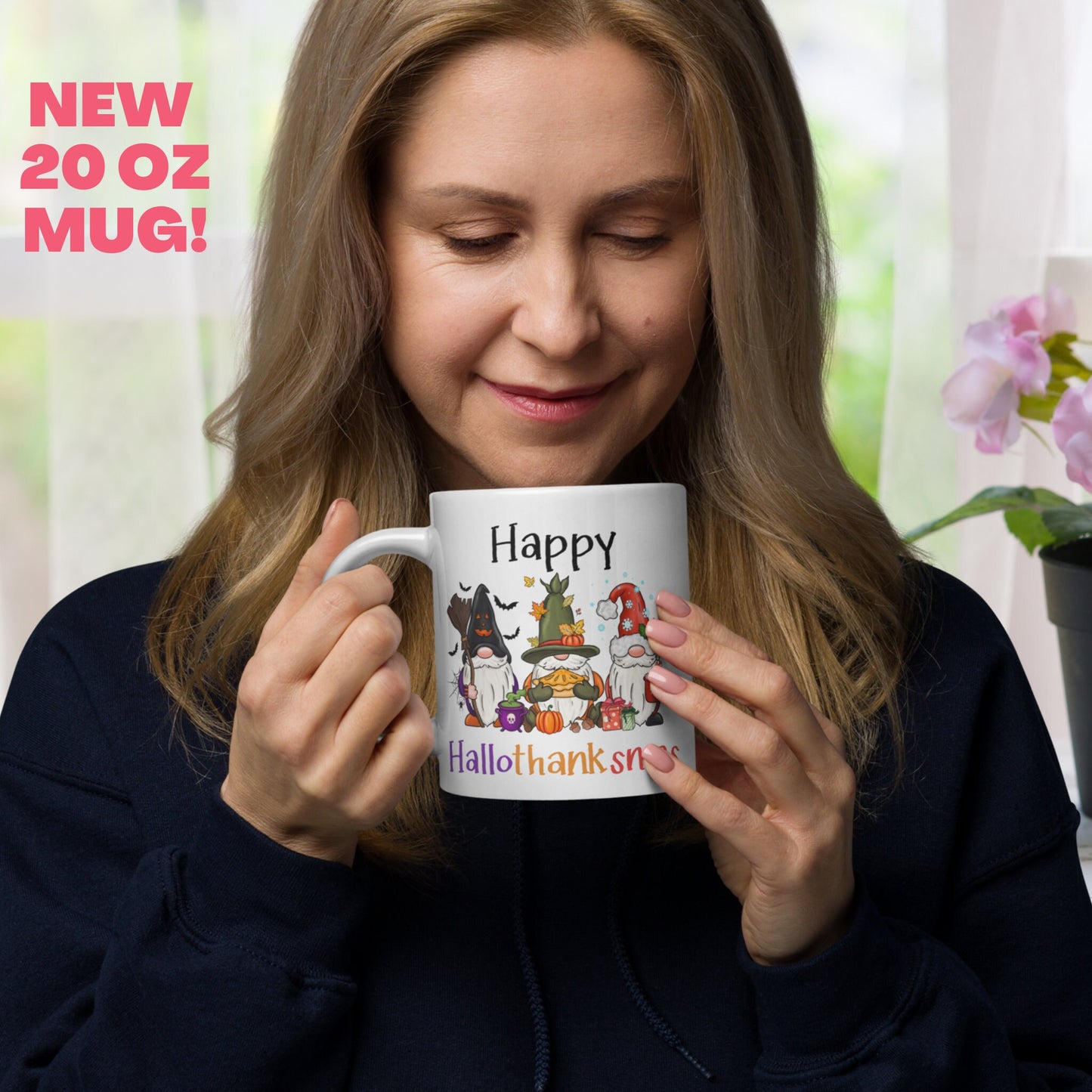 Happy Hallothanksmas Mug, Gift for Christmas - Zehnaria - WINTER HOLIDAY - Mugs