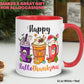 Happy Hallothanksmas Mug, Funny Holiday Coffee Gift for Christmas - Zehnaria - WINTER HOLIDAY - Mugs