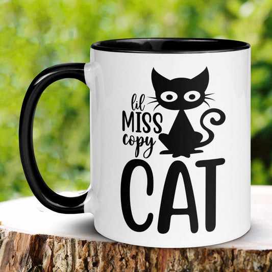 Lil Miss Copy Cat Mug, Cat Mug - Zehnaria - FUNNY HUMOR - Mugs