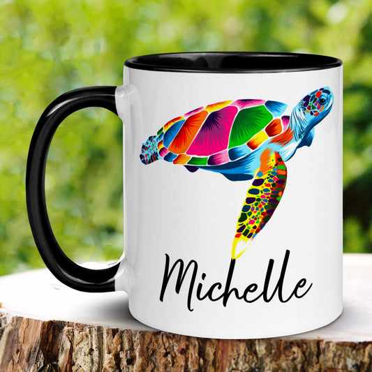 Personalized Turtle Mug, Name Mug - Zehnaria - PETS & ANIMALS - Mugs