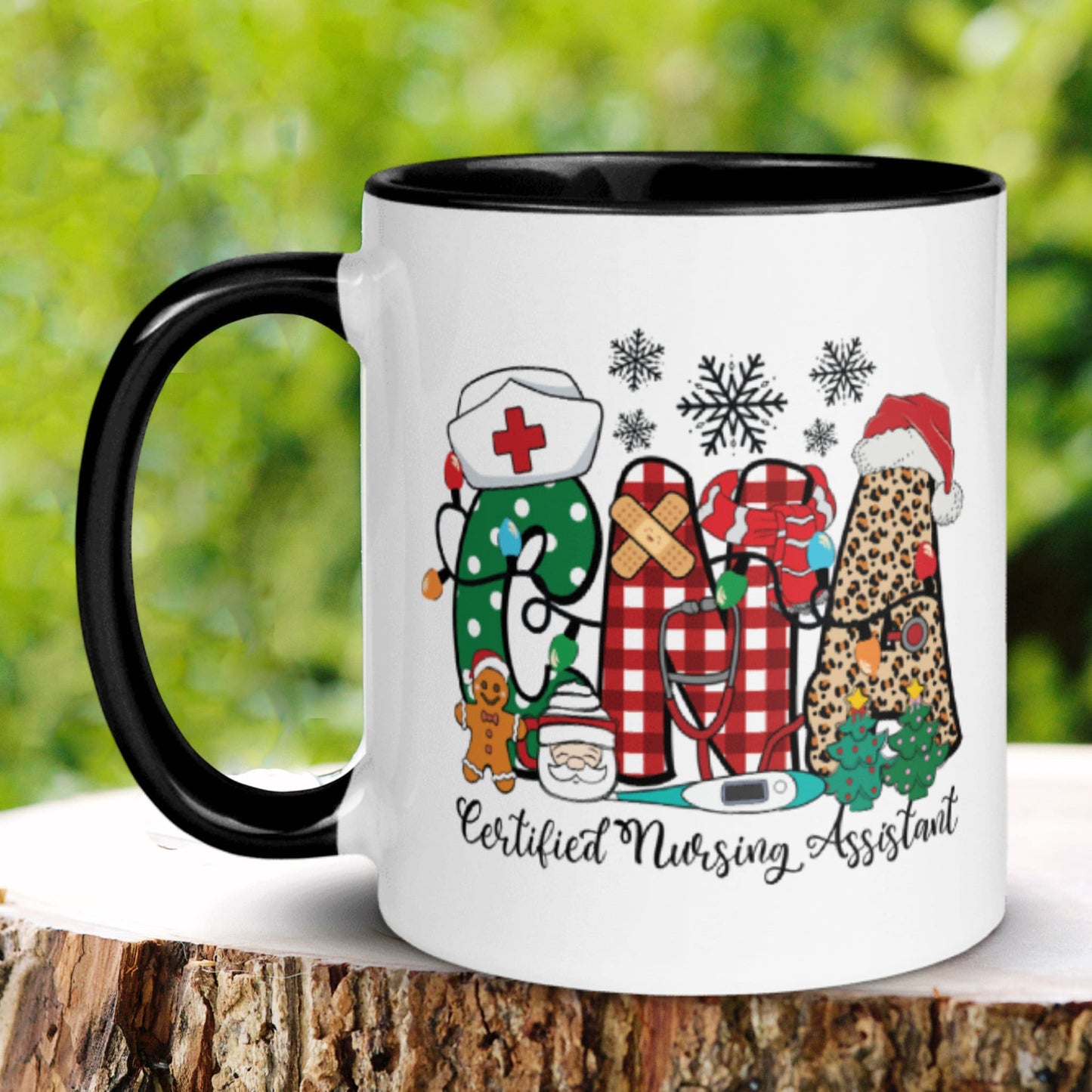 Nurse Gift, CNA Holiday Mug - Zehnaria - WINTER HOLIDAY - Mugs