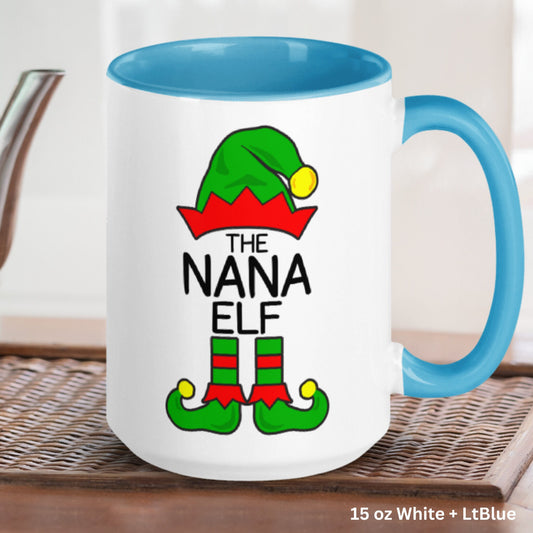 Christmas Mug, Nana Elf - Zehnaria - WINTER HOLIDAY - Mugs