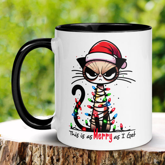 Cat Mug, Christmas Gifts, Christmas Mug, Christmas Lights, Holiday Mug, Cat Mom, Cat Dad, Cat Lover Gift, Funny Cat Coffee Mug, 1242 - Zehnaria - WINTER HOLIDAY - Mugs