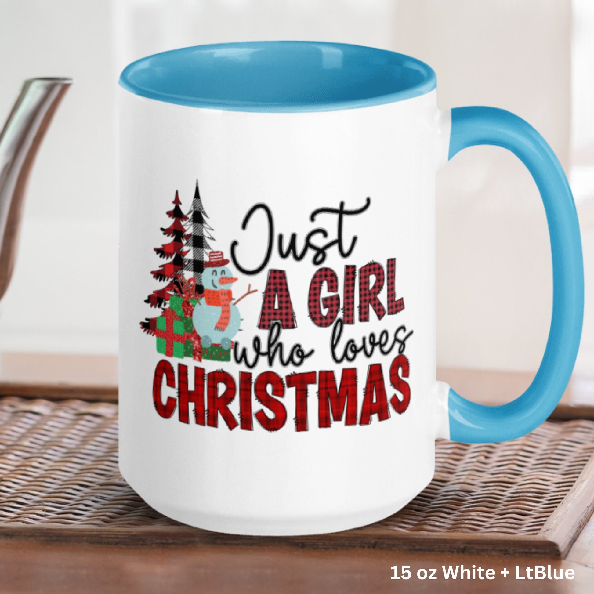 Just A Girl Who Loves Christmas, Christmas Gifts - Zehnaria - WINTER HOLIDAY - Mugs