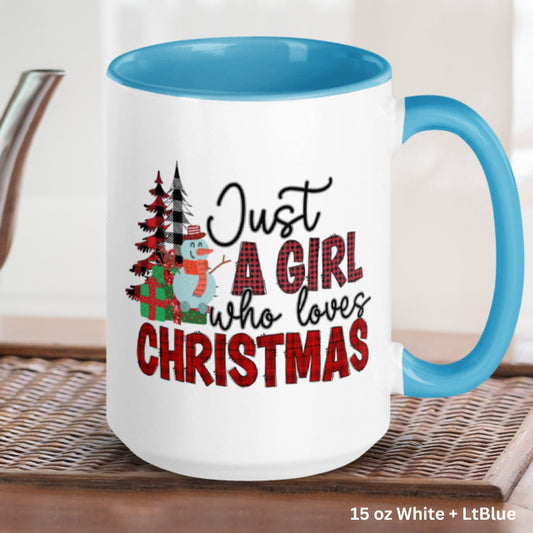 Just A Girl Who Loves Christmas, Christmas Gifts - Zehnaria - WINTER HOLIDAY - Mugs