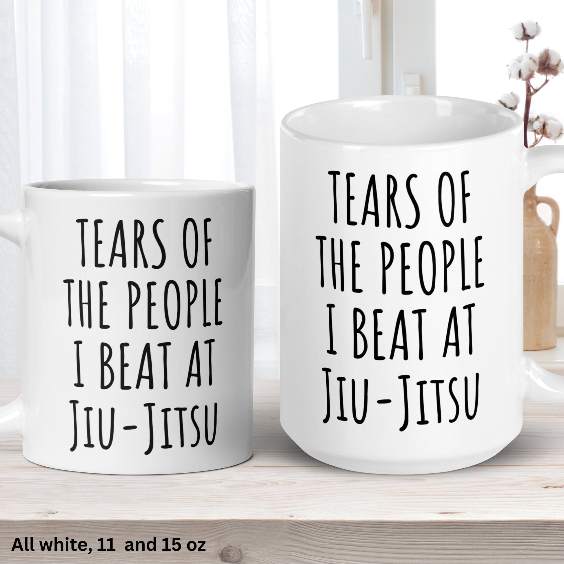 Jiu Jitsu Mug, Martial Arts Gifts, Tears of The People I Beat At Jiu-Jitsu, Jiu Jitsu Gifts, Funny Coffee Mug, Brazilian Jiu-Jitsu Gift 1245 - Zehnaria - HOBBIES & TRAVEL - Mugs