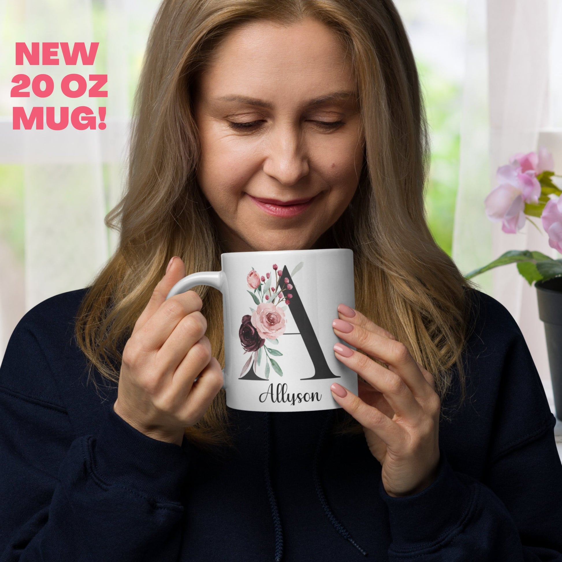 Name Mug, Initial Letter Mug - Zehnaria - FLOWERS & PLANTS - Mugs